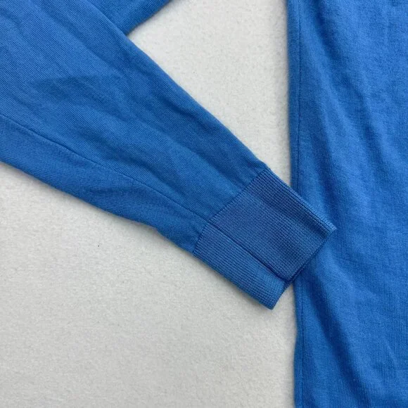 Sunspel Mens Medium Blue Crew Neck Pullover Sweater, Long Sleeve, Size Medium M - Picture 6 of 11